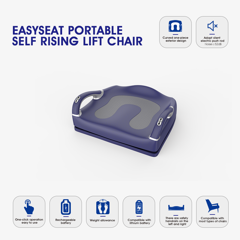 Seat Boost Lift Assist for Elderly Rise Assistive Portable Lifting Cushion  Blue